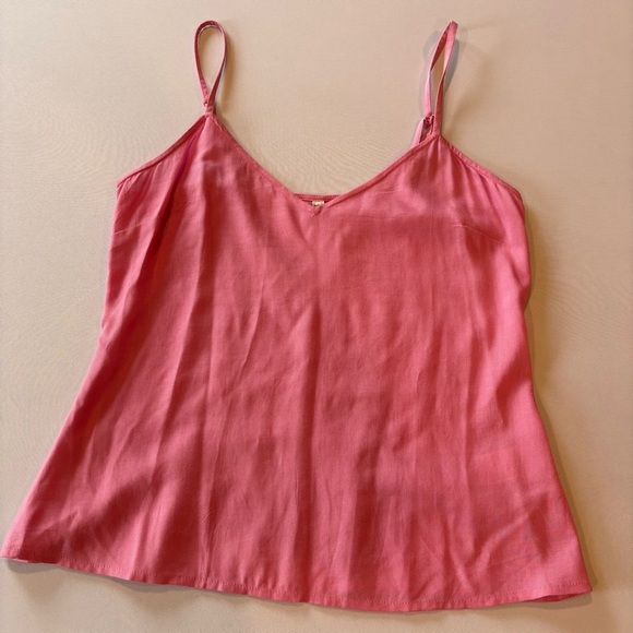 HEMANT & NANDITA 100% Viscose Pink Mauve Spaghetti Strap Tank Top XS - Picture 3 of 10